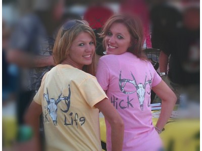 Womens Gray Hick Life Deer Skull Shirt